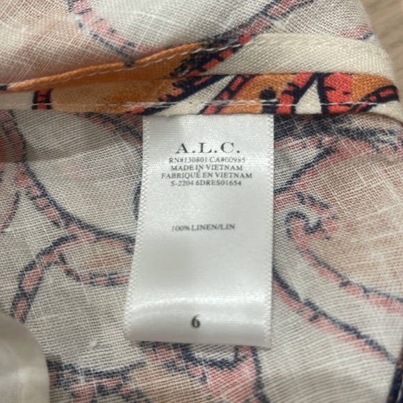 A.L.C. White Multi Salina Mini Dress - Size 6 - Picture 9 of 13